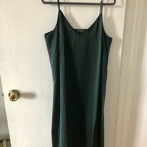 Dark Green Slip Dress